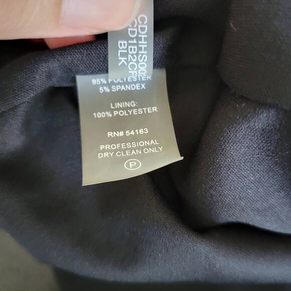 NEW Calvin Klein Black Maxi Dress Evening Stretch Jersey Long Sleeve Women 10 - Picture 12 of 12